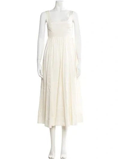 Pre-owned La Ligne Linen Long Dress In White