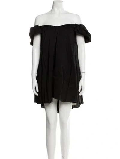 Pre-owned La Ligne Linen Mini Dress In Black