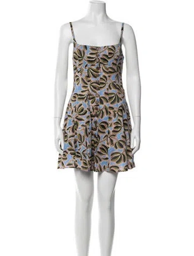 Pre-owned La Ligne Linen Mini Dress In Blue