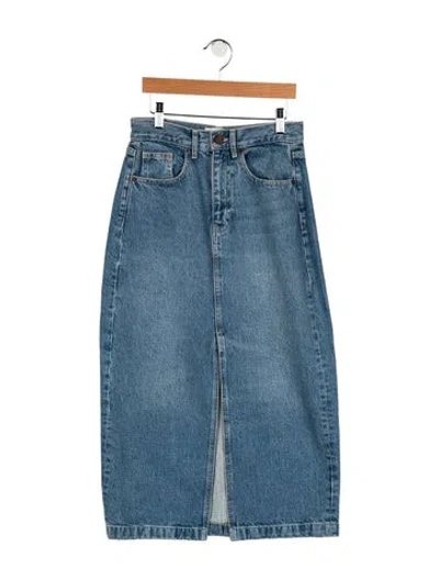 Pre-owned La Ligne Long Skirt In Blue