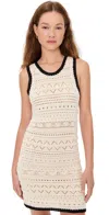 La Ligne Mallory Mini Dress Cream/black In Neutral