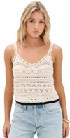 La Ligne Mallory Tank Cream/black