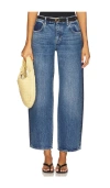 La Ligne Marilyn Paneled Two-tone High-rise Wide-leg Jeans In Blue