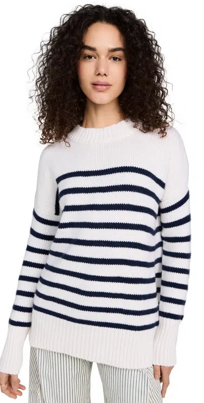 La Ligne Marin Sweater Cream/navy In White