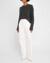 La Ligne Marled Mini Toujours Sweater In Speckle Charcoal