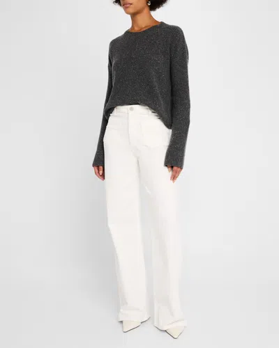La Ligne Marled Mini Toujours Sweater In Speckle Charcoal