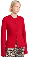 La Ligne Mateo Cashmere Cardigan In Red