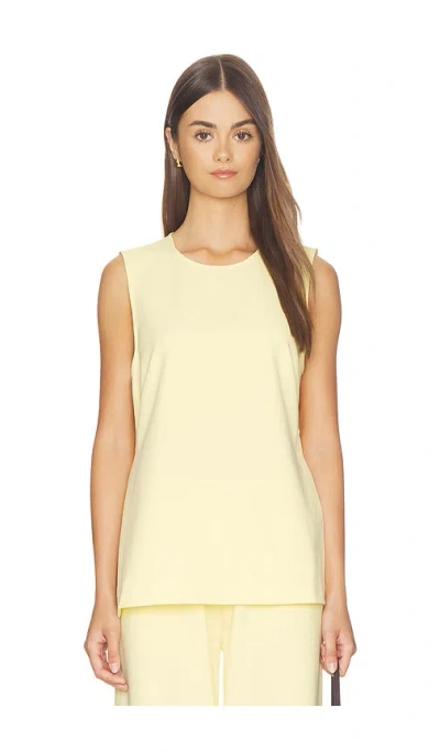 La Ligne Maxime Recycled-crepe Top In Yellow