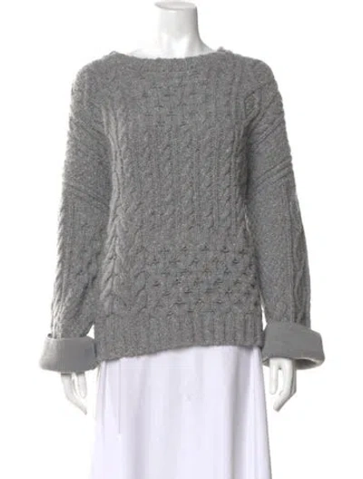 Pre-owned La Ligne Merino Wool Bateau Neckline Sweater In Gray