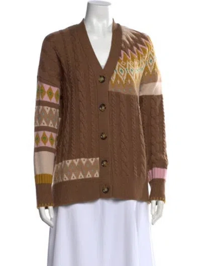 Pre-owned La Ligne Merino Wool Colorblock Pattern Sweater In Neutral