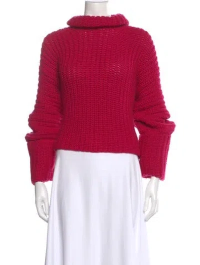 Pre-owned La Ligne Merino Wool Cowl Neck Sweater In Pink