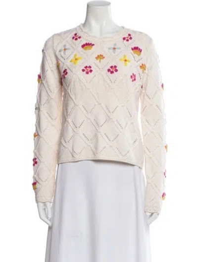 Pre-owned La Ligne Merino Wool Graphic Print Sweater In Neutral