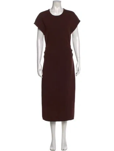 Pre-owned La Ligne Merino Wool Long Dress In Brown