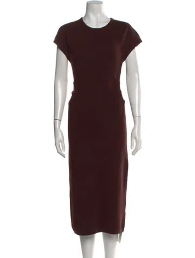 Pre-owned La Ligne Merino Wool Midi Length Dress In Brown