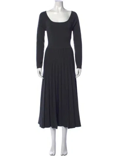 Pre-owned La Ligne Merino Wool Midi Length Dress In Grey