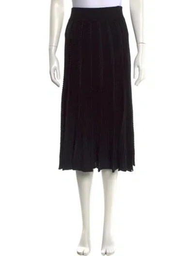 Pre-owned La Ligne Merino Wool Midi Length Skirt In Black