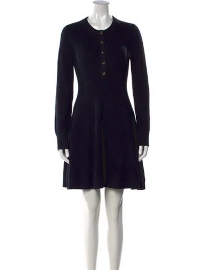 Pre-owned La Ligne Merino Wool Mini Dress In Black