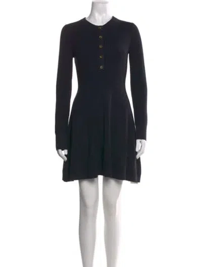 Pre-owned La Ligne Merino Wool Mini Dress W/ Tags In Black