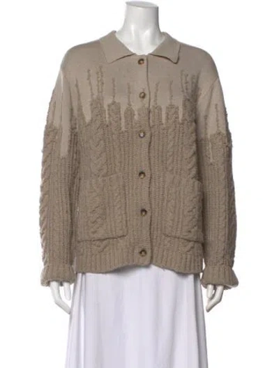 Pre-owned La Ligne Merino Wool Patterned Sweater In Neutral