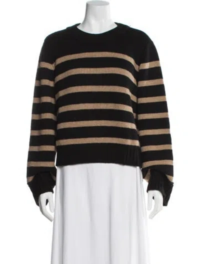 Pre-owned La Ligne Merino Wool Striped Sweater In Black