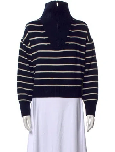 Pre-owned La Ligne Merino Wool Striped Sweater In Blue