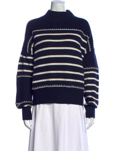 Pre-owned La Ligne Merino Wool Striped Sweater In Blue