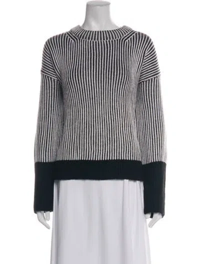 Pre-owned La Ligne Merino Wool Striped Sweater In Grey