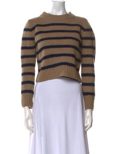 Pre-owned La Ligne Merino Wool Striped Sweater In Neutral