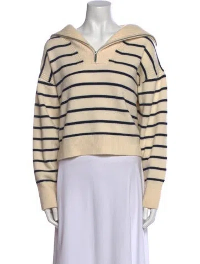 Pre-owned La Ligne Merino Wool Striped Sweater In Neutral