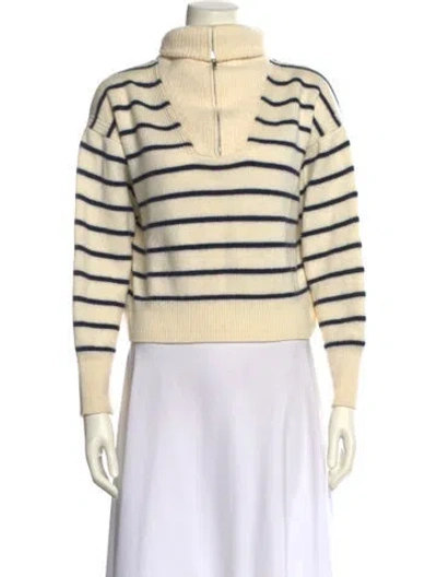 Pre-owned La Ligne Merino Wool Striped Sweater In Neutral