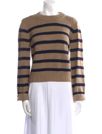 Pre-owned La Ligne Merino Wool Striped Sweater In Neutral