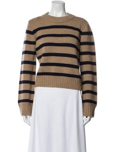 Pre-owned La Ligne Merino Wool Striped Sweater In Neutral
