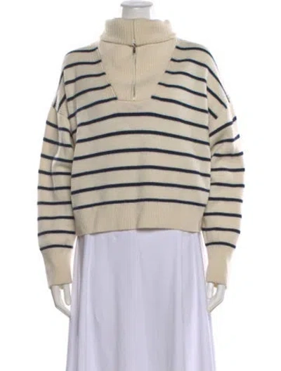 Pre-owned La Ligne Merino Wool Striped Sweater In Neutral