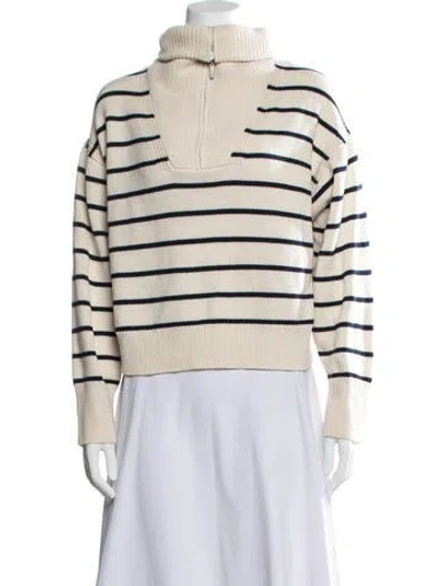 Pre-owned La Ligne Merino Wool Striped Sweater In Neutrals