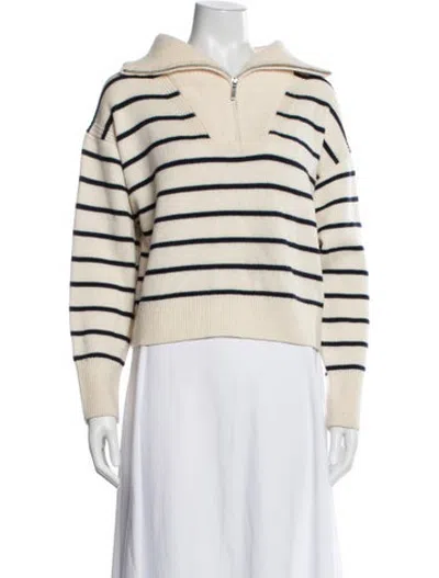 Pre-owned La Ligne Merino Wool Striped Sweater In Neutrals