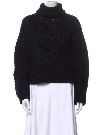Pre-owned La Ligne Merino Wool Turtleneck Sweater In Black