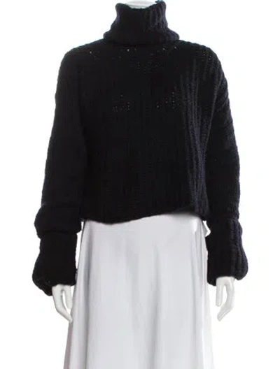 Pre-owned La Ligne Merino Wool Turtleneck Sweater In Black