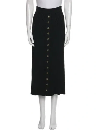 Pre-owned La Ligne Midi Length Skirt In Black