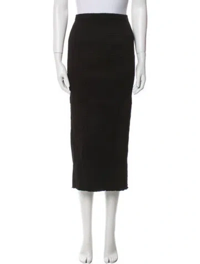 Pre-owned La Ligne Midi Length Skirt In Black