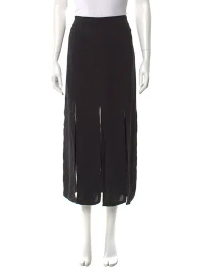 Pre-owned La Ligne Midi Length Skirt In Black