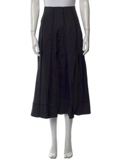 Pre-owned La Ligne Midi Length Skirt In Black