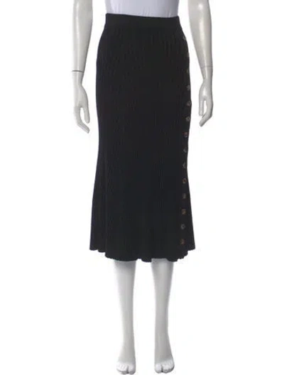 Pre-owned La Ligne Midi Length Skirt In Black