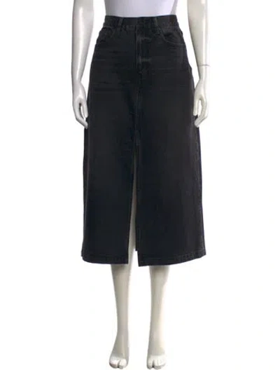 Pre-owned La Ligne Midi Length Skirt In Black