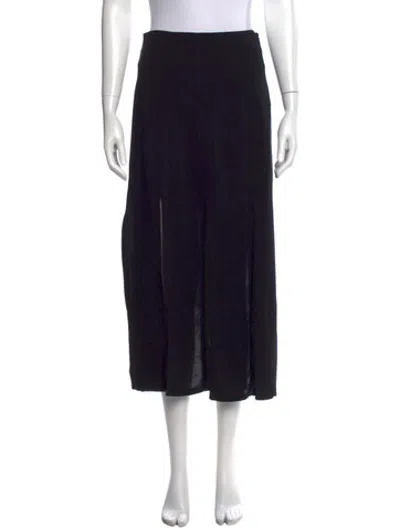 Pre-owned La Ligne Midi Length Skirt In Black