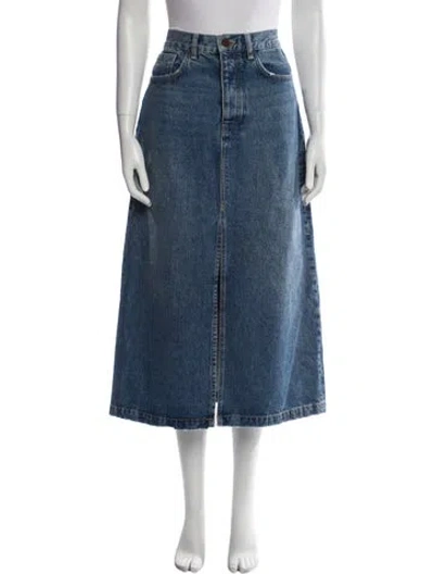 Pre-owned La Ligne Midi Length Skirt In Blue