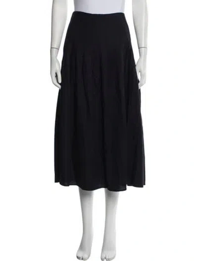 Pre-owned La Ligne Midi Length Skirt In Blue