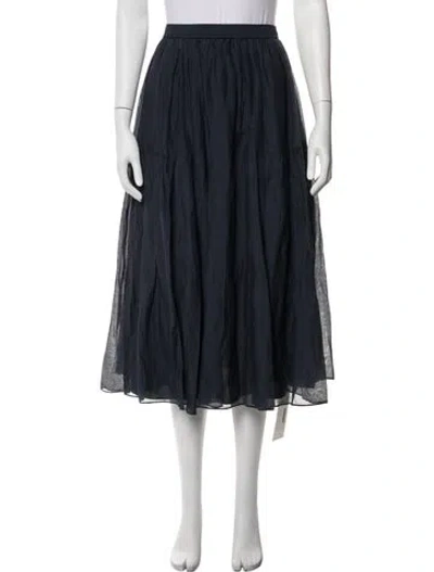 Pre-owned La Ligne Midi Length Skirt In Blue