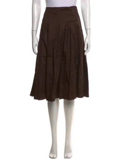 Pre-owned La Ligne Midi Length Skirt In Brown