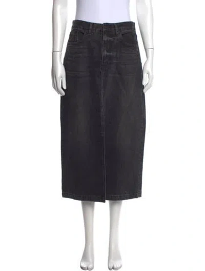 Pre-owned La Ligne Midi Length Skirt In Grey