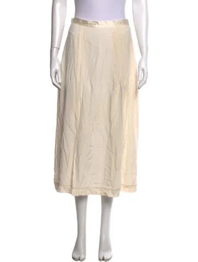 Pre-owned La Ligne Midi Length Skirt In Neutral